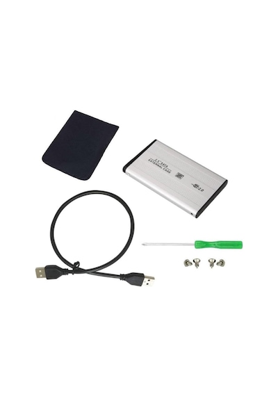 4297 Usb 2.0 Sata Harici 2.5 Hdd Harddisk Kutusu Gümüş
