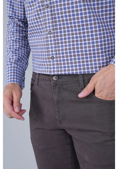 Bisse Kahve Gabardin Pamuklu 5 Cepli Spor Pantolon Pns24k24004 D11 Kahverengi