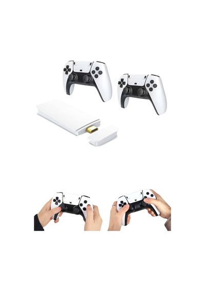 Çift Taraflı Bant 4k Hd Görüntü Kaliteli Retro Game Stick 20000 Oyunlu Çift Kollu Beyaz Game Stick