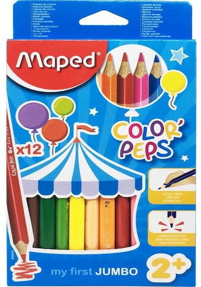 Maped Color'peps 12'li Jumbo Kuru Kalem Boya Seti
