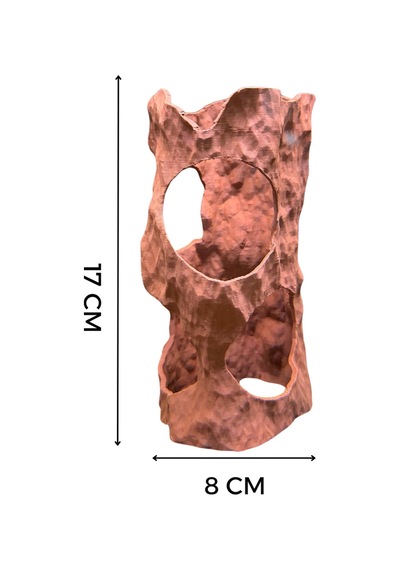Akvaryum Dekor Oyuk Kütük / Mağara Gövdesi Suda Duran Model 17x8 Cm Ktk-178-sdm, One Size