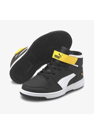 Puma Rebound Layup Sl V Ps Çocuk Siyah Spor Ayakkabı Düz 370488 Siyah