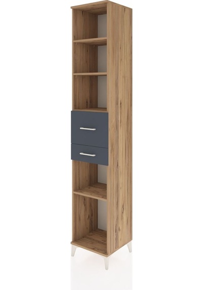Hyperion Dolap 4 Raflı 2 Çekmeceli 44x44x243 Çam-antrasit Çam Hyperion Dolap 4 Raflı 2 Çekmeceli 44x44x243 Çam-antrasit Çam