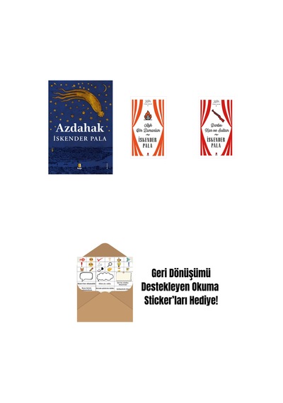 Azdahak + Aşk Bir Zamanlar Ciltli + Darbe: Kan Ve Sultan Ciltli + Okuma Sticker'ları