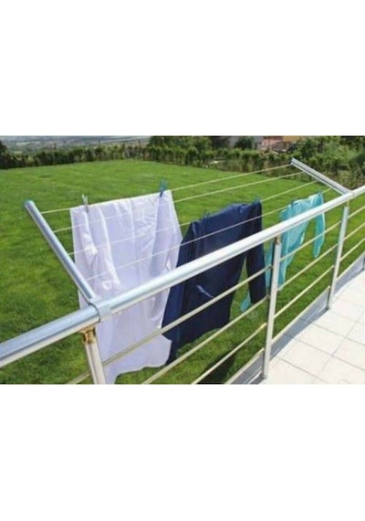 Alüminyum Balkon Demiri Çamaşır Askısı Gümüş