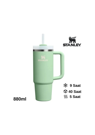 Stanley Quencher H2.o Flowstate Tumbler Pipetli Termos 0.8l Pipetli Matara Yeşil
