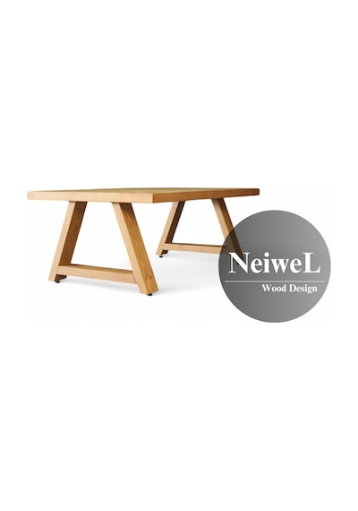 Neiwel Bies Doğal Ahşap Sehpa-70-140 Açık Ceviz