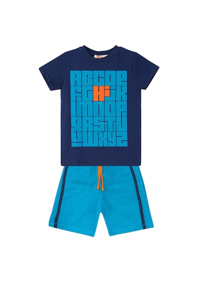 Alfabe Erkek Çocuk Yazlık Rahat T-shirt Şort Takım