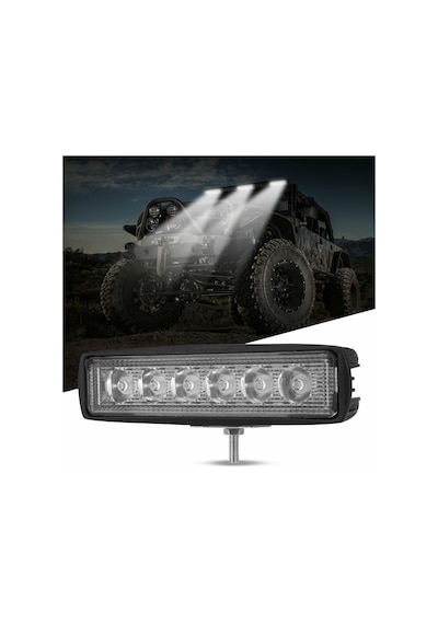 Off Road 6 İnç 18w 6 Led Plastik Kasa Mini Led Bar Oto Gündüz Led