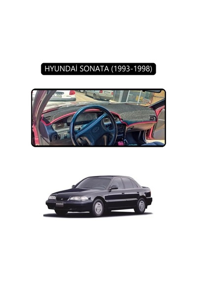 Hyundai Sonata 1993-1998torpido Koruma Halısı Siyah Kenar