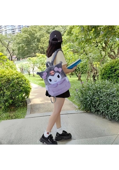 Sanrio Kuromi Sırt Çantası Büyük Kapasiteli, Peluş Detaylı Sevimli Karikatür Tasarım, Günlük Kullanım & Hed Çok Renkli Sanrio Kuromi Sırt Çantası Büyük Kapasiteli, Peluş Detaylı Sevimli Karikatür Tasarım, Günlük Kullanım & Hed Çok Renkli