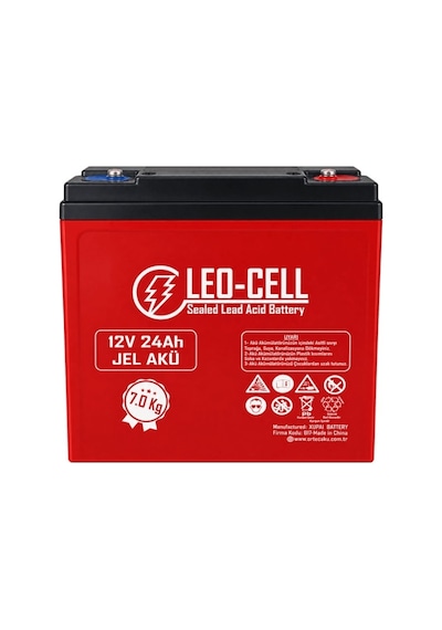 Leo-cell 12V 24Ah Japon Teknolojisi 7 Kg Elektrikli Motorsiklet Aküsü