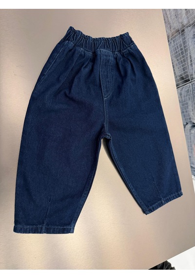 Magu Unisex Çocuk Pamuklu Koyu Lacivert Denim Pantolon