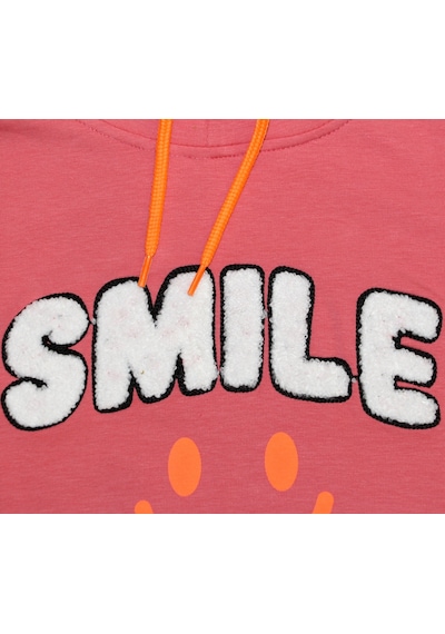 Milenawear By Milena Kız Çocuk Smile Baskı Sweatshırt Nar Çiçeği