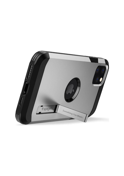 Spigen Apple Uyumlu iPhone 11 Pro İle Kılıf Tough Armor Satin Silver