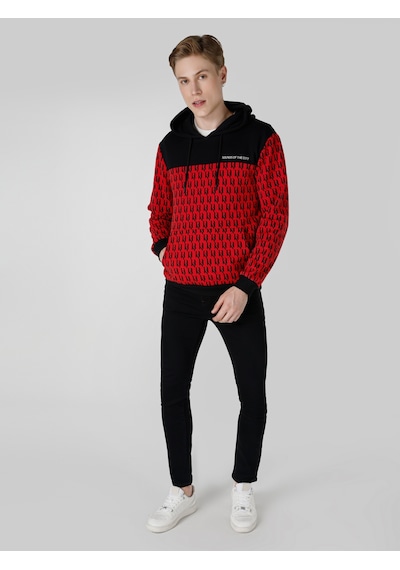 Colin's Colins Regular Fit Baskılı Kırmızı Erkek Sweatshirt Cl1065895 Kırmızı