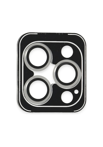 Mey İthalat Apple Uyumlu iPhone 16 Pro Max Pvd Metal Kamera Lens - Gümüş