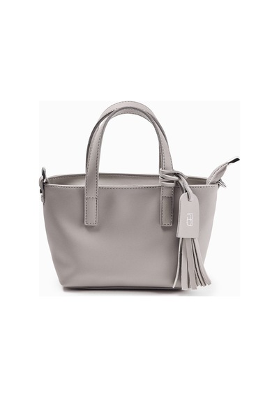 Molene Gri Püskül Detaylı Mini Tote Çanta
