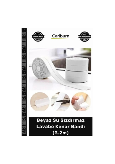 Özel Üretim Mutfak Banyo Küvet Duvar Köşe Yalıtım Pvc Beyaz Su Sızdırmaz Lavabo Kenar Bandı 3.2m