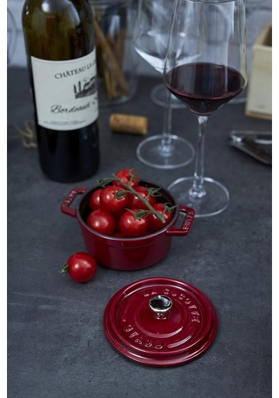 Staub Mini Cocotte, İndüksiyonlu, Dökme Demir, Kiraz Kırmızısı, 1 Diğer