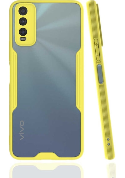 Vivo Y11S Kılıf Zore Parfe Kenarları Pastel Renk Silikon Kılıf