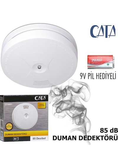Duman Dedektörü Dünya Led Cata Ct 9451 Pilli