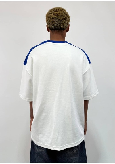 Zaee Italia Heritage Oversize Tişört Beyaz / Mavi
