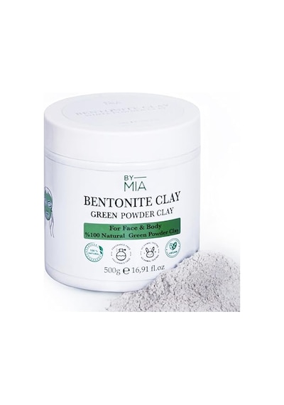 Yüz Ve Vücut Bentonit Kili%100 Natural Doğal Yeşil Toz Kil 500 Gr Açık Bej