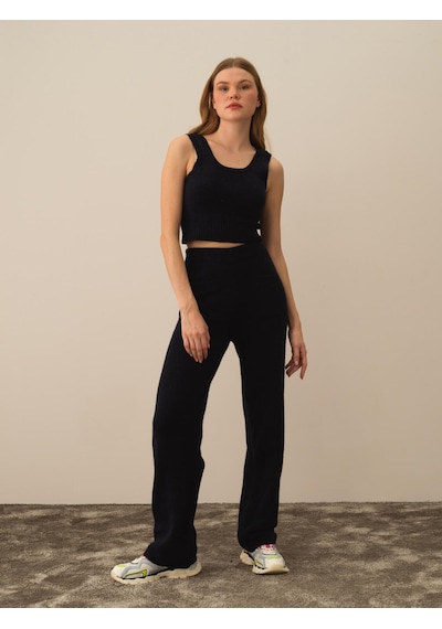 Xint Lacivert Lüks Pamuk Dokulu Regular Fit Pantolon 850959