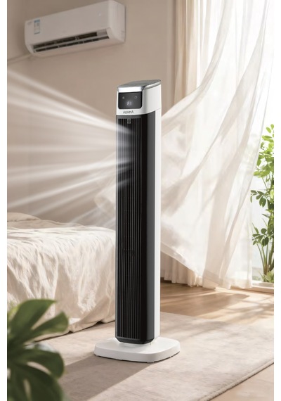 Auhma Acfn05 43" Kule Tipi Vantilatör Siyah 45w Sessiz Çalışma 3 Hız Kademesi Led Dokunmatik E