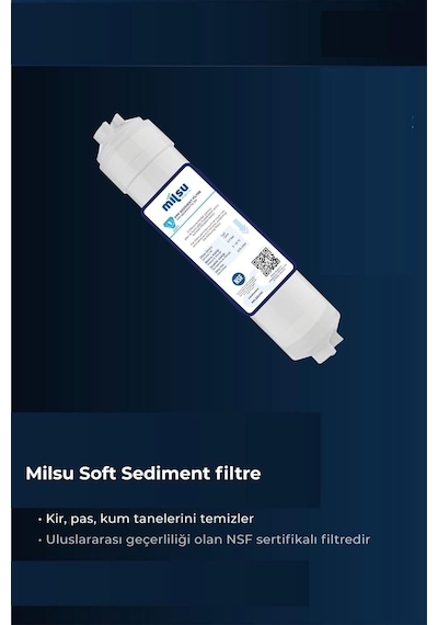 Aquaflo Kapalı Kasa Su Arıtma Cihazı 12 Aşama 6lı Filtre Seti 12" Inlıne - 80 Gpd Membran Diğer
