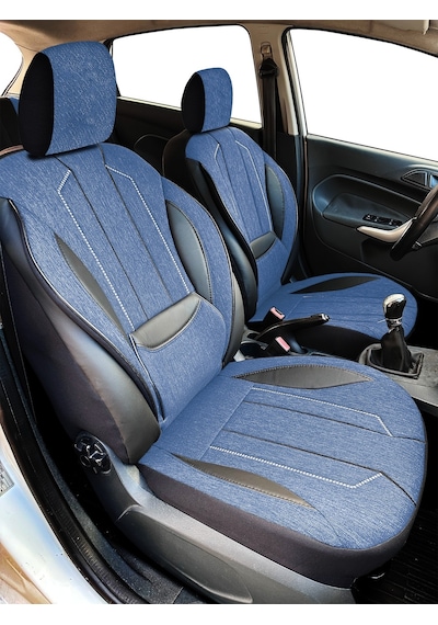 Minderland Axiom Comfort Serisi Oto Koltuk Kılıfı, Keten-deri / Mavi, Tofaş Doğan İle Uyumlu