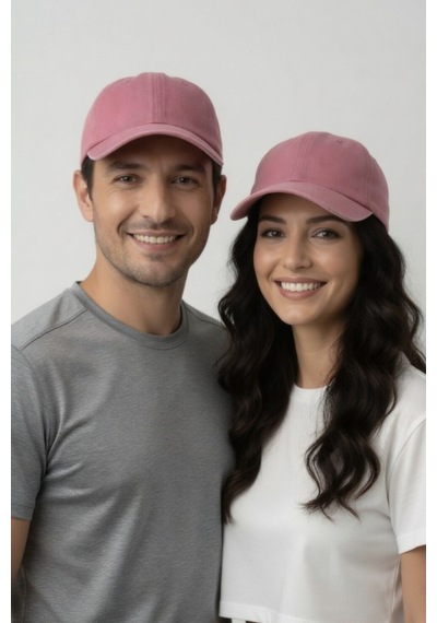 Mollycrush Unisex Pembe Yıkamalı Kot Beyzbol Şapkası Ayarlanabilir Outdoor Spor Kep Pembe