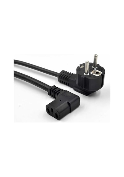 Eu Power Cord L Tipi Sag 3x0.75mm 220v 90 Derece 1.5 Metre Power Kablo