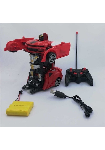 Uzaktan Kumandalı Robota Dönüşen Araba Şarjlı Transformers Robot
