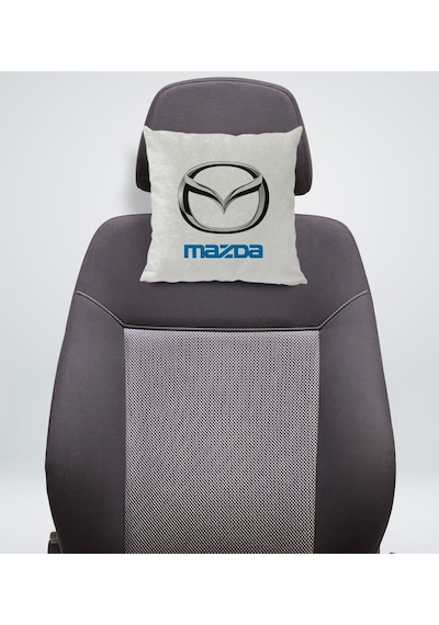 Bk Gift Mazda Tasarımlı Kare Araç Koltuk Yastığı-1