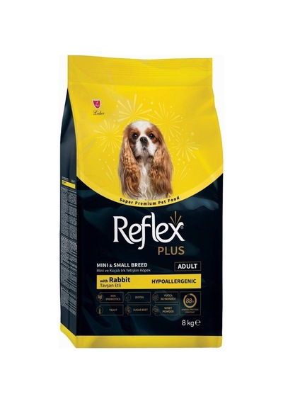 Reflex Plus Tavşan Etli Mini Ve Küçük Irk Yetişkin Köpek Maması 8 KG