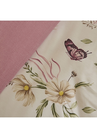 Sarah Anderson Butterflora Çift Kişilik Nevresim Takımı Somon SOMON