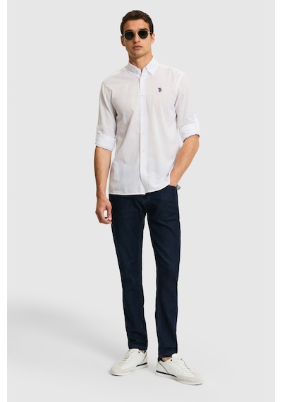 U.s. Polo Assn. Erkek Beyaz Gömlek Basic 50324660-vr013
