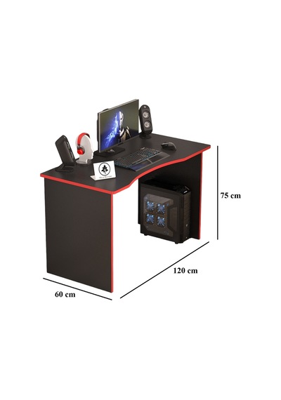 Oyuncu Masası Gamer Model Çalışma Masası Siyah-kırmızı Model Çok Renkli