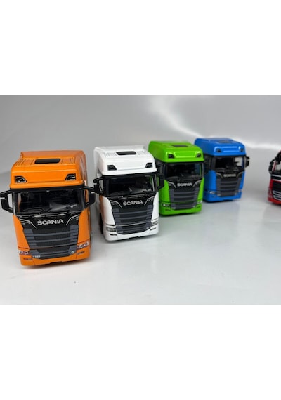 Yiğitay Scanıa V8 R730 Metal Kasa Müzikli Ve Işıklı Model Araba Tır Çekici Yay9700006-09 Turuncu