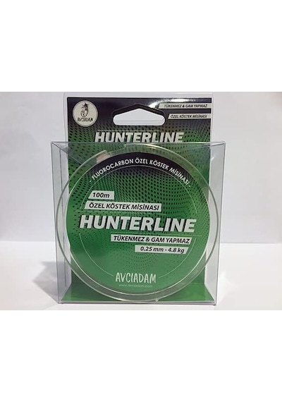 Ayrex Avcıadam Hunterlıne 0,25mm - 4,8kg 100m Fluorocarbon Köstek Misinası Genel