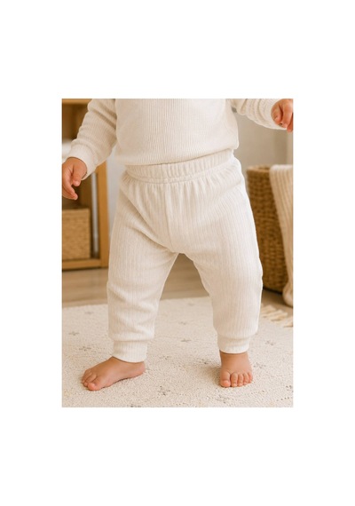 H&c Coolboy H&c Bebek Patiksiz Alt Pantolon %100 Pamuk Esnek Fitilli Ribana 0-36 Ay Bej