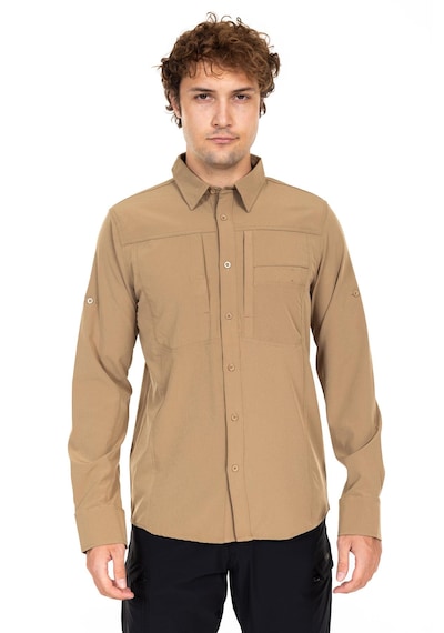 312 Likralı Esnek Taktik Outdoor Bej Gömlek