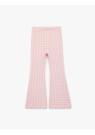 Koton Beli Lastikli Slim Fit Ekoseli İspanyol Paça Pantolon Pembe Ekose 6skg40058ak Pembe Koton Beli Lastikli Slim Fit Ekoseli İspanyol Paça Pantolon Pembe Ekose 6skg40058ak Pembe