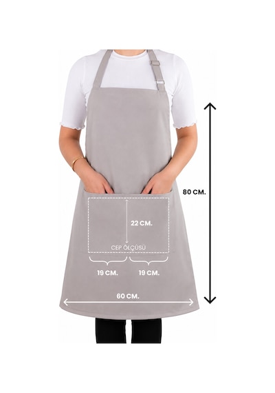 Simple Ayar Askılı Mutfak Önlüğü Pastel Yeşil Çok Renkli