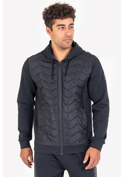 Lescon Siyah Erkek Fermuarlı Kapüşonlu Sweatshirt 23n-1154 Çok Renkli