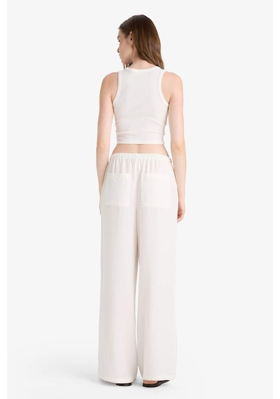Defacto Wide Leg Cepli Yüksek Bel Standart Boy Keten Karışımlı Pantolon F5024ax25auwt32 Beyaz Defacto Wide Leg Cepli Yüksek Bel Standart Boy Keten Karışımlı Pantolon F5024ax25auwt32 Beyaz