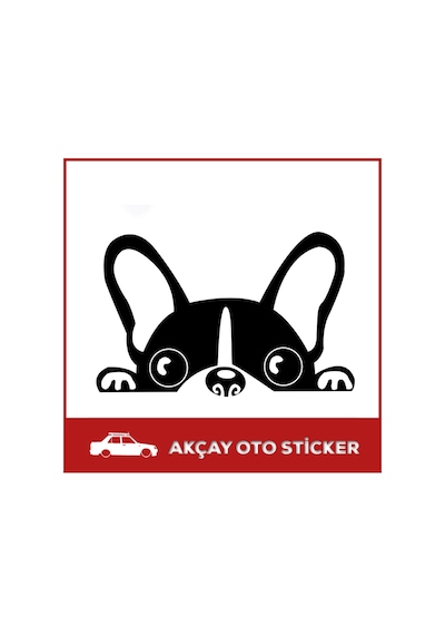 Arkadan Bakan Göz Sticker Bakan Köpek Sticker Oto Sticker