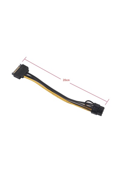 Alfais 5062 Sata To 6+2 Pin 8 Ekran Kartı Power Çevirici Kablosu